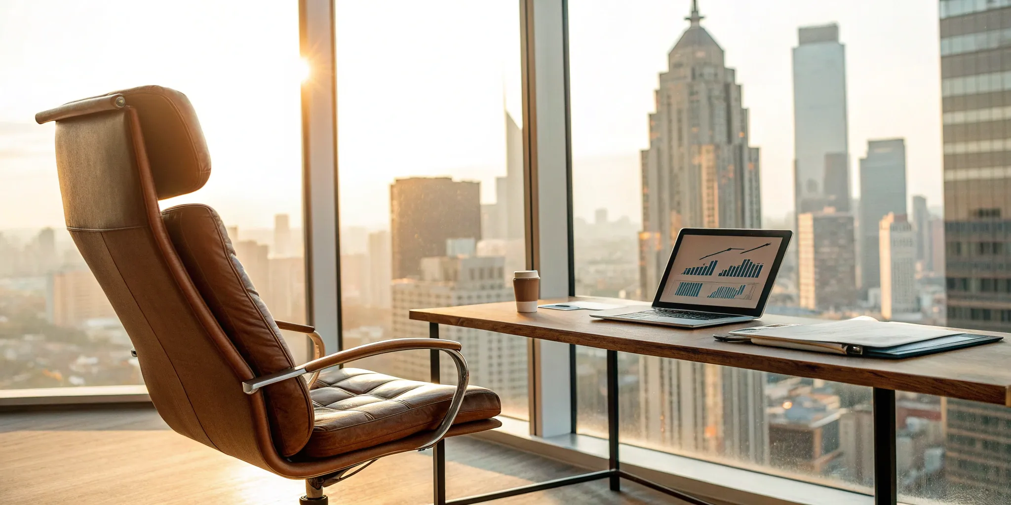 Turnkey franchise opportunity with growth chart on a laptop.